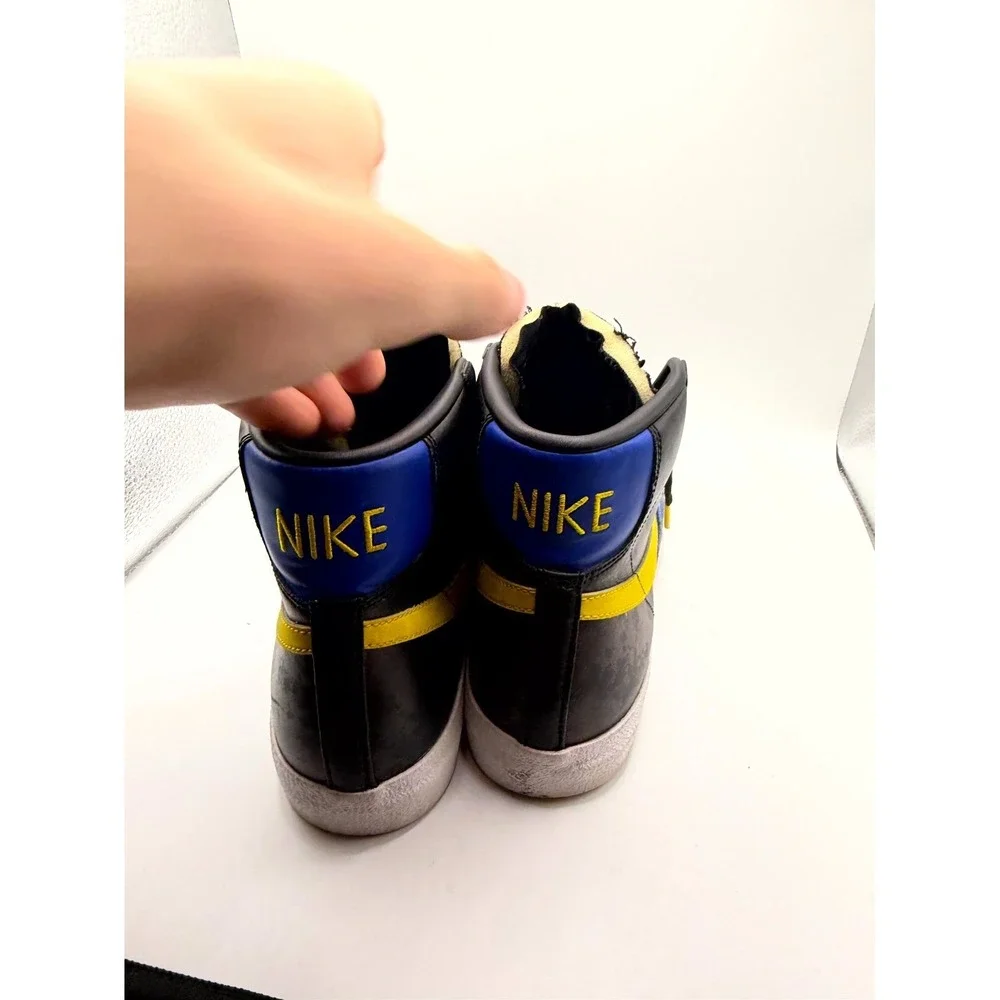 Nike Blazer Mid Peace, Love & Basketball DC1414-001 Mens 9 Sneaker Black Leather